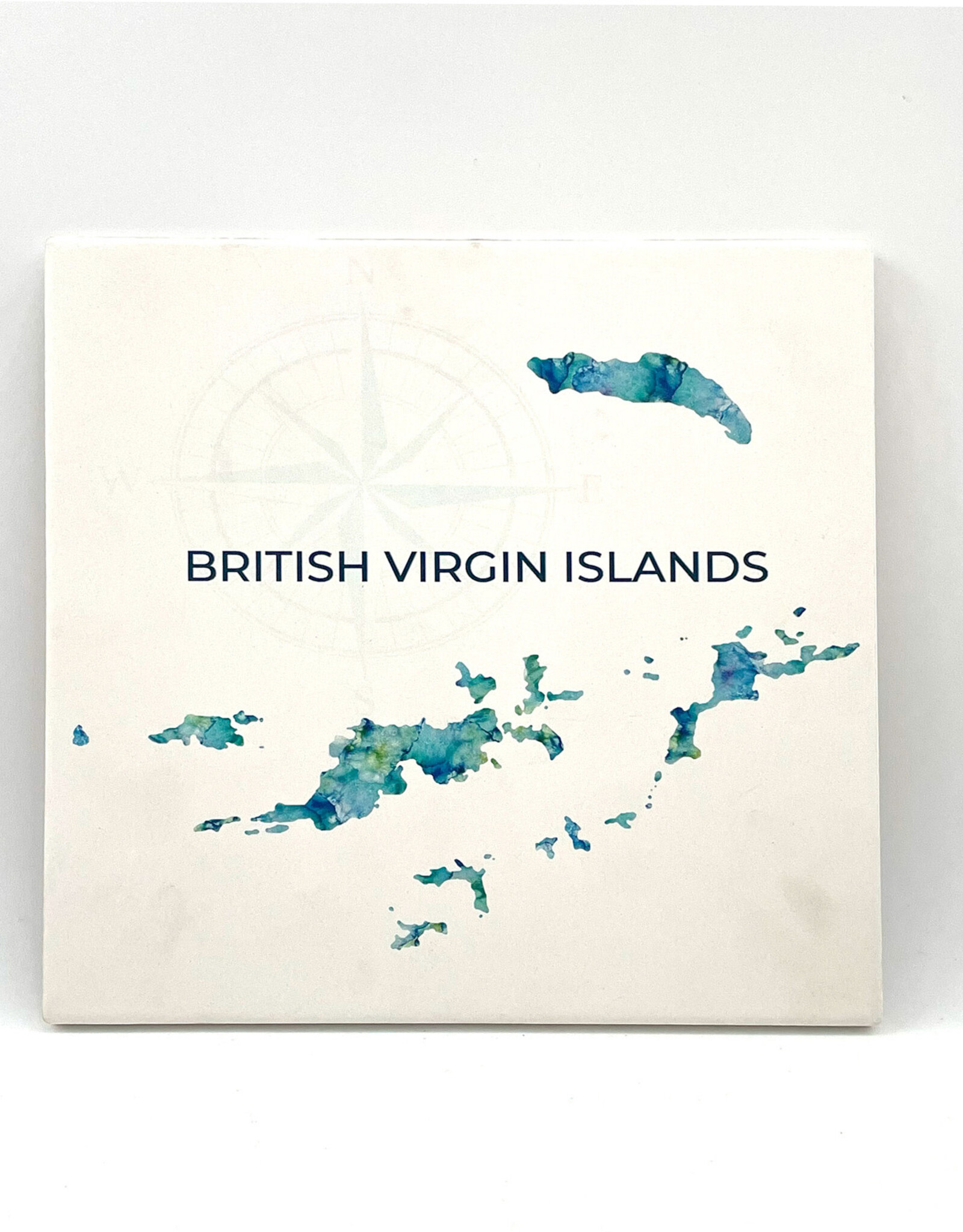 Trivet  - BVI Islands Map - Square
