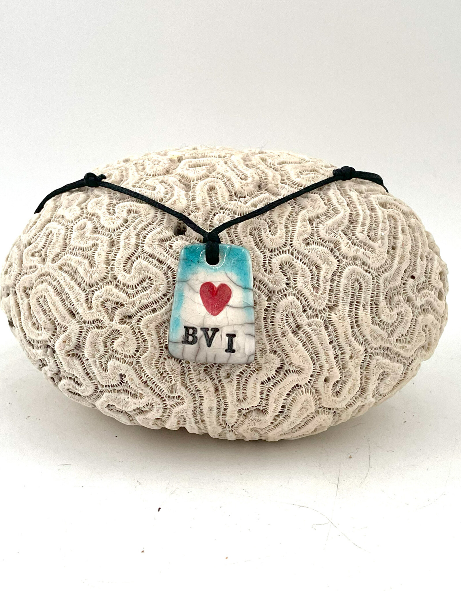 Raku Pottery Ornament/Pendant BVI MADE