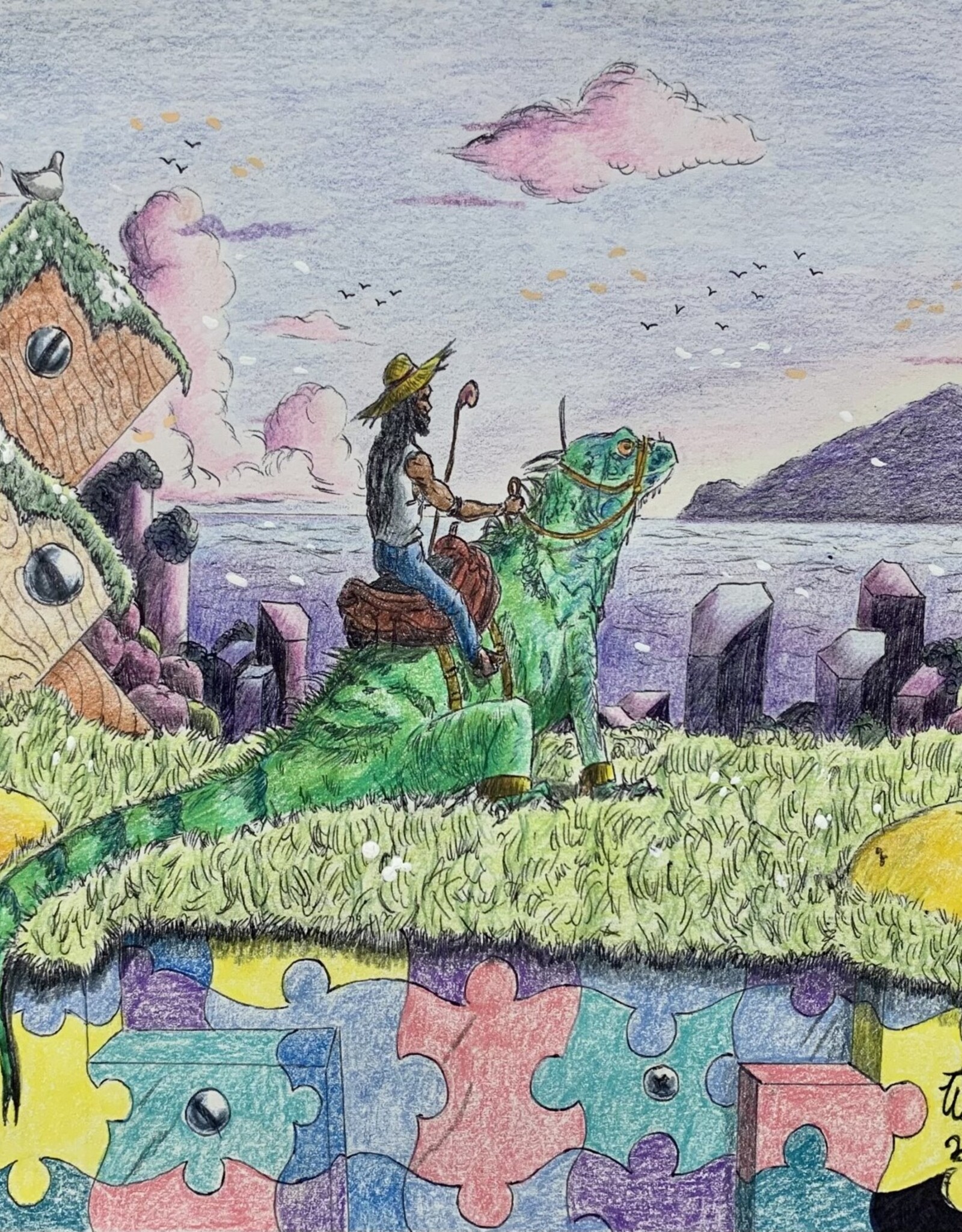 "Morning Stride" Original Art by BVI Artist -  Walden Benjamin