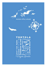 Nutmeg & Co. BVI Islands Names Tea Towel