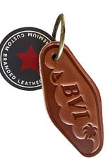 Key  Chains - Embossed Leather BVI Motel Style