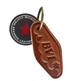 Key  Chains - Embossed Leather BVI Motel Style