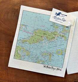 Maritime Tribes Dish Cloth - Biodegradeable Imray BVI Maritime Chart
