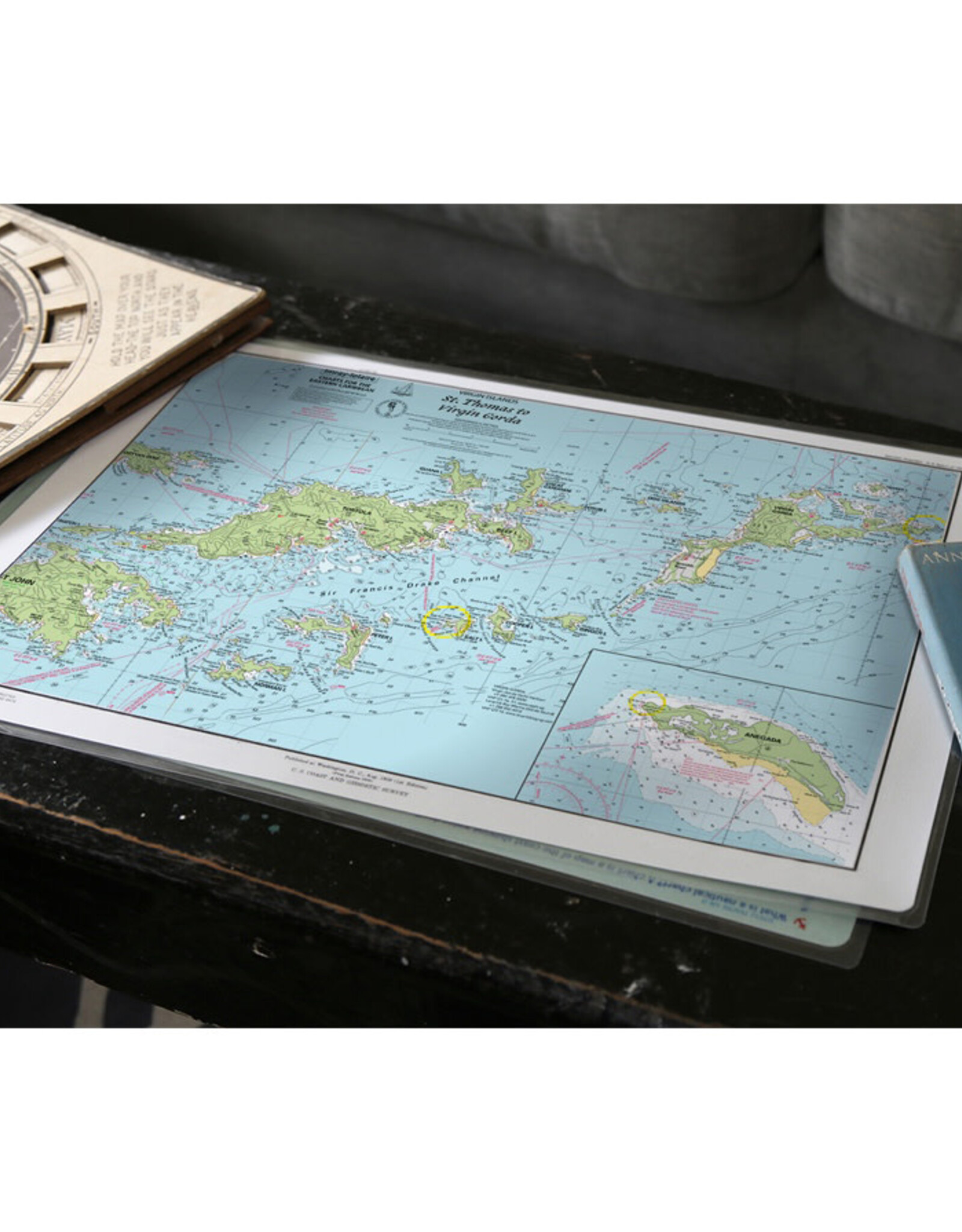 Maritime Tribes Placemat - Laminated 11"x 17" - Imray BVI Maritime Chart