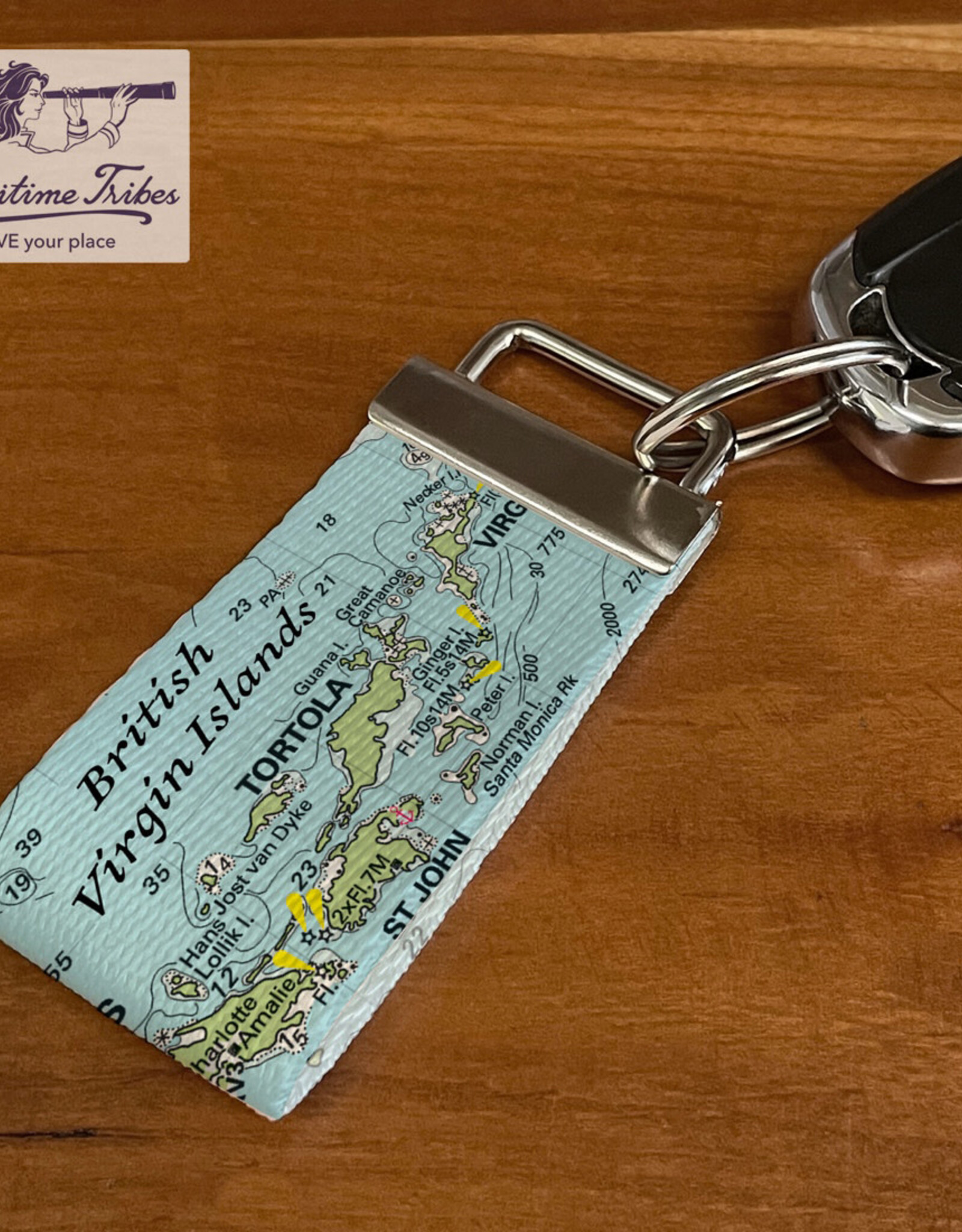 Maritime Tribes Keyring - 3" Imray BVI Maritime Chart