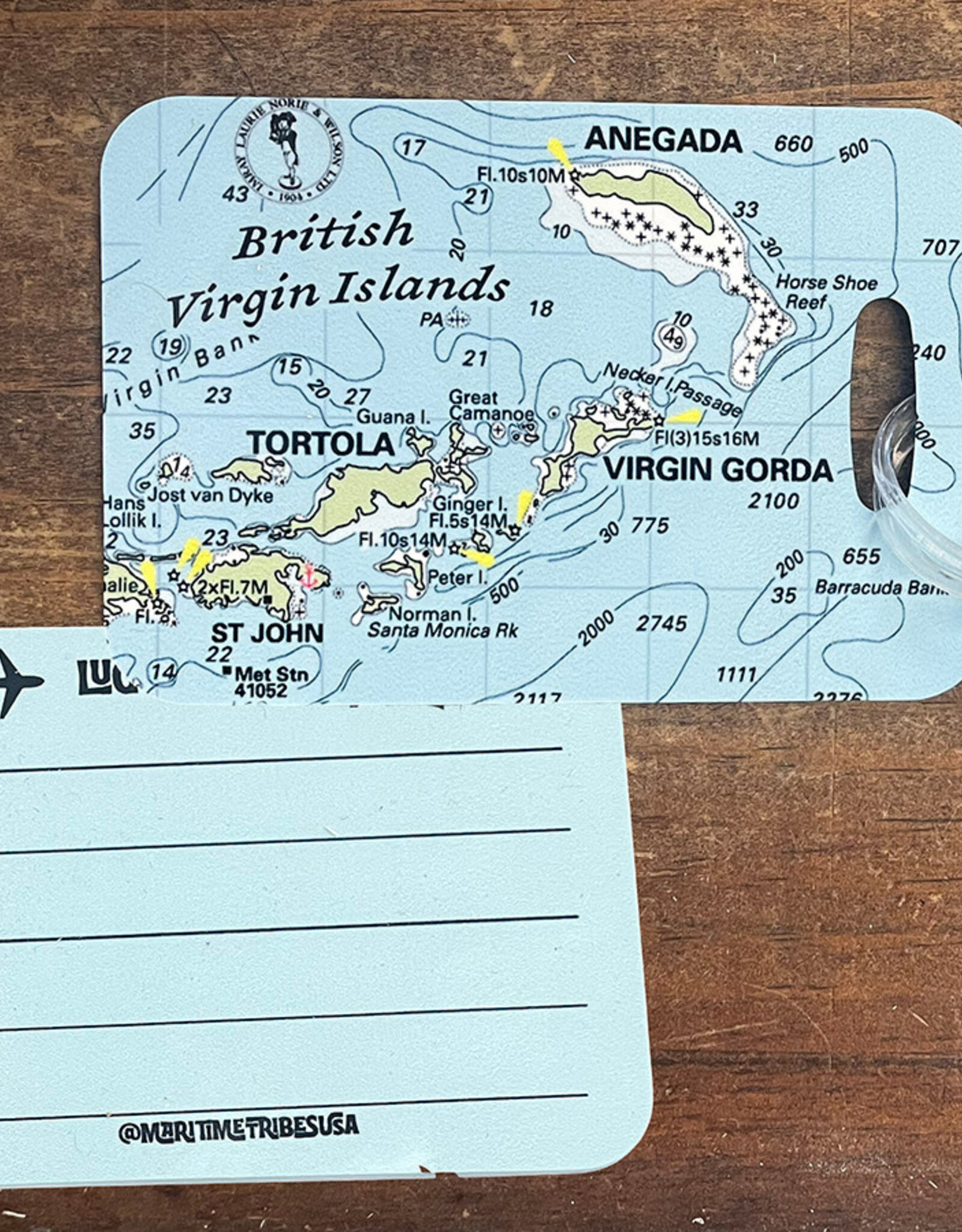 Maritime Tribes Luggage Tag - Imray BVI Maritime Chart