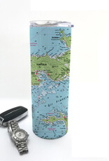 Maritime Tribes Tumbler Insulated with Lid Imray BVI Maritime Chart