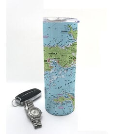 Maritime Tribes Tumbler Insulated with Lid Imray BVI Maritime Chart