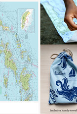 Maritime Tribes Towel - Quick Dry  30"x60" Imray BVI Maritime Chart