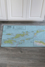 Maritime Tribes Rug - Accent 20" x 30" Imray BVI Nautical Chart