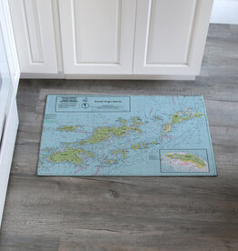 Maritime Tribes Rug - Accent 20" x 30" Imray BVI Nautical Chart