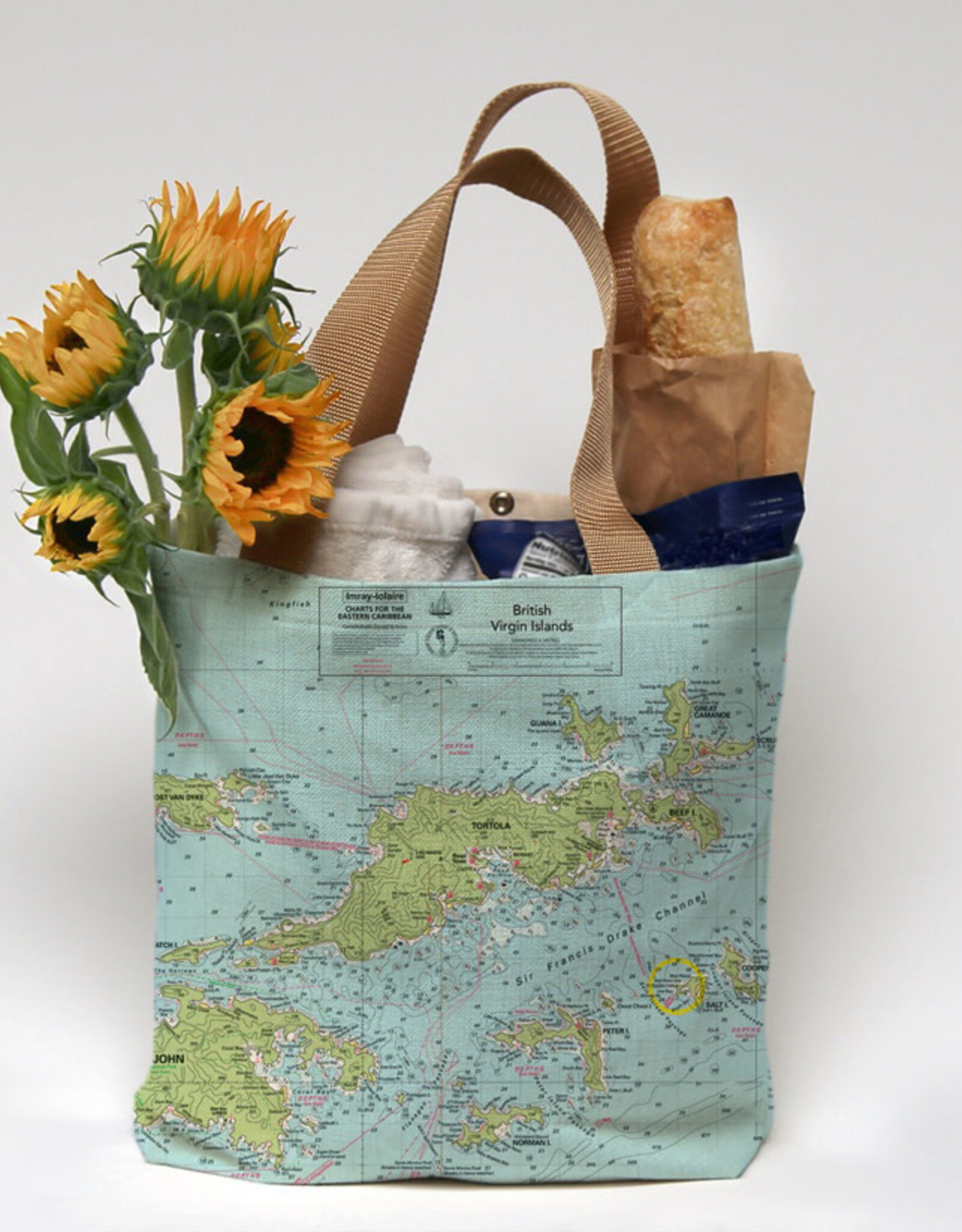 Maritime Tribes Tote - Canvas Imray Imray BVI Maritime Chart