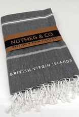 Towel - Turkish Beach BVI Embroidery - Antrasit