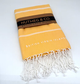 Towel - Turkish Beach BVI Embroidery - Apricot