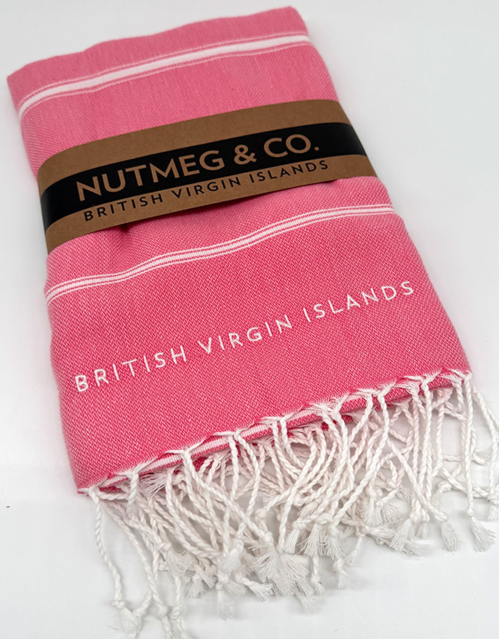 Towel - Turkish Beach BVI Embroidery - Pink