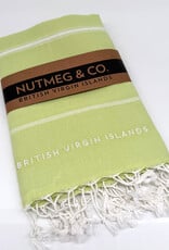 Towel - Turkish Beach BVI Embroidery - Pistachio Green
