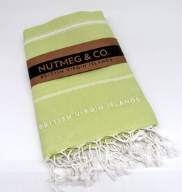 Towel - Turkish Beach BVI Embroidery - Pistachio Green