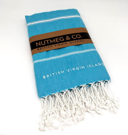 Towel - Turkish Beach BVI Embroidery - Turquoise