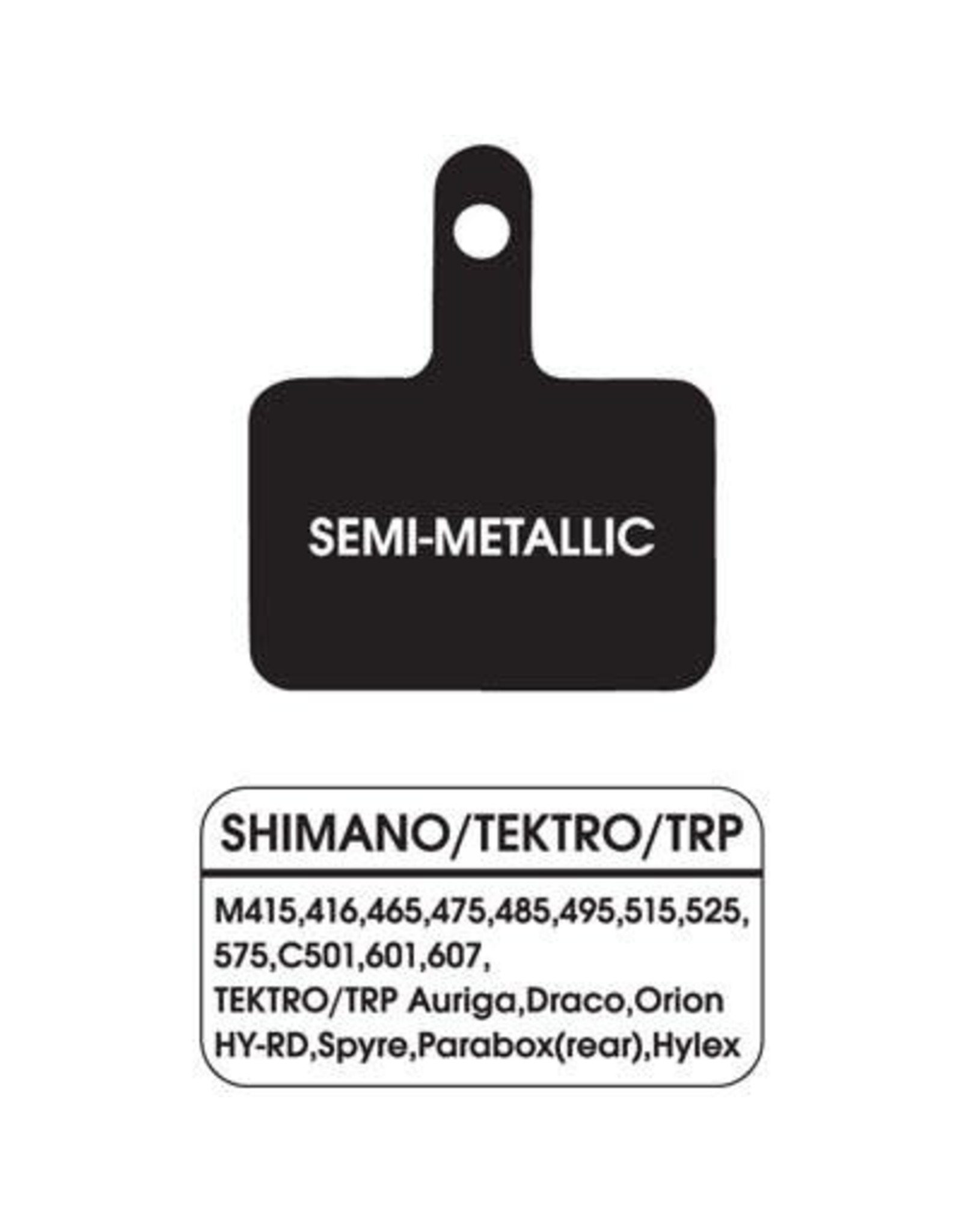 Disc Brake Pads Ultracycle Semi-Metalic for Shimano/ Tektro/ TRP