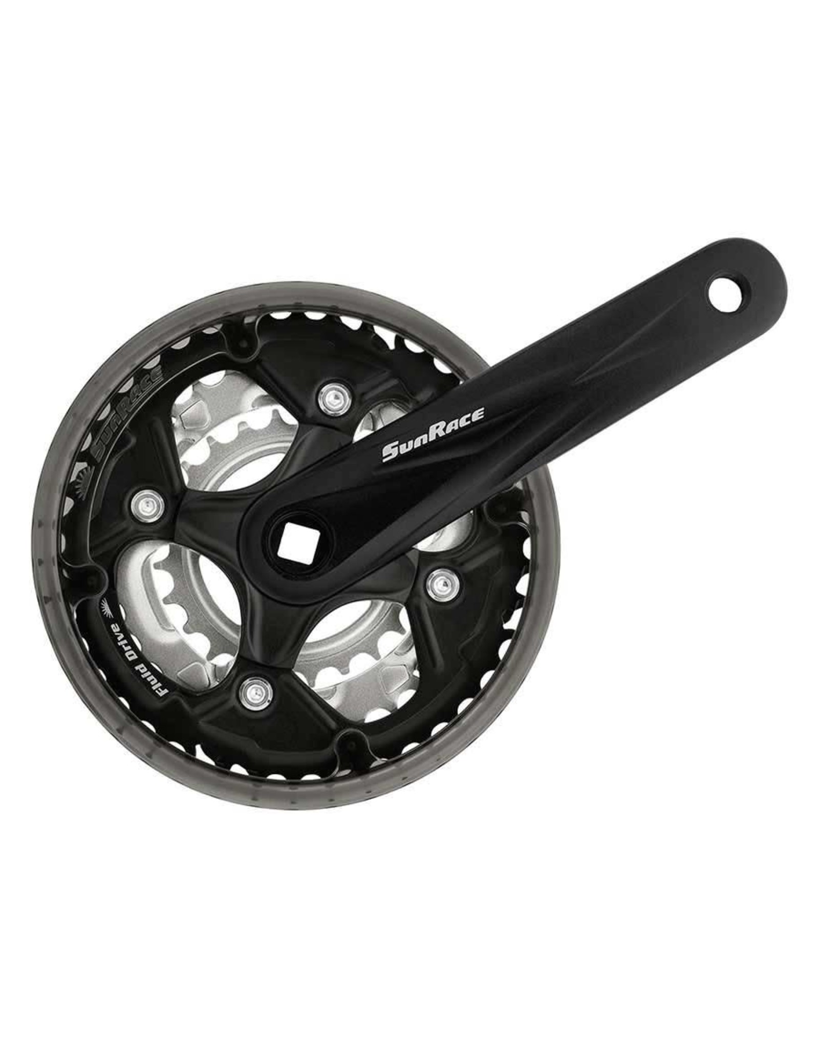 SunRace Crankset SunRace FCM500 6/7/8-Sp Square-tapered 24/34/42T 175 mm Black
