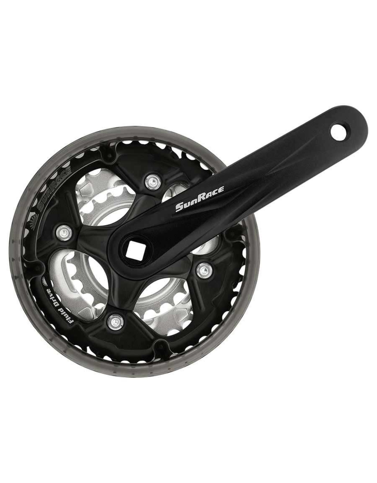 SunRace Crankset SunRace FCM500 6/7/8-Sp Square tapered 24/34/42T 170 mm Black