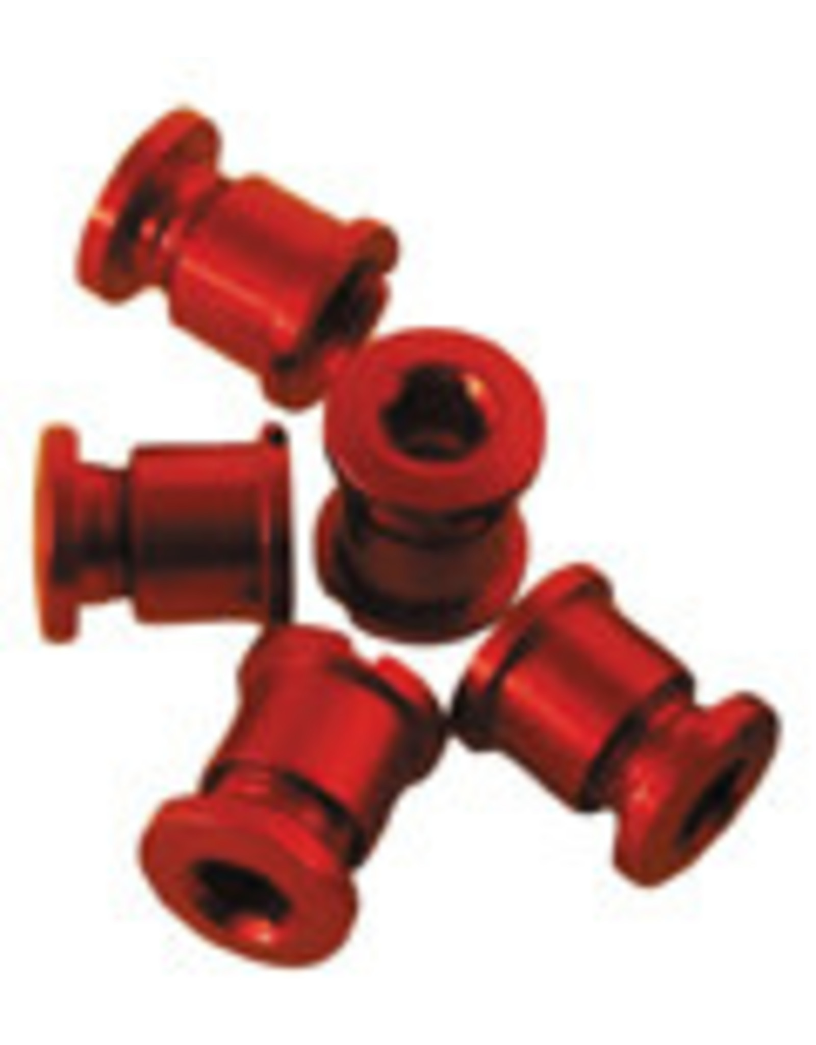 Chainring Bolt Set Vuelta Aluminum Double 10-Piece Red