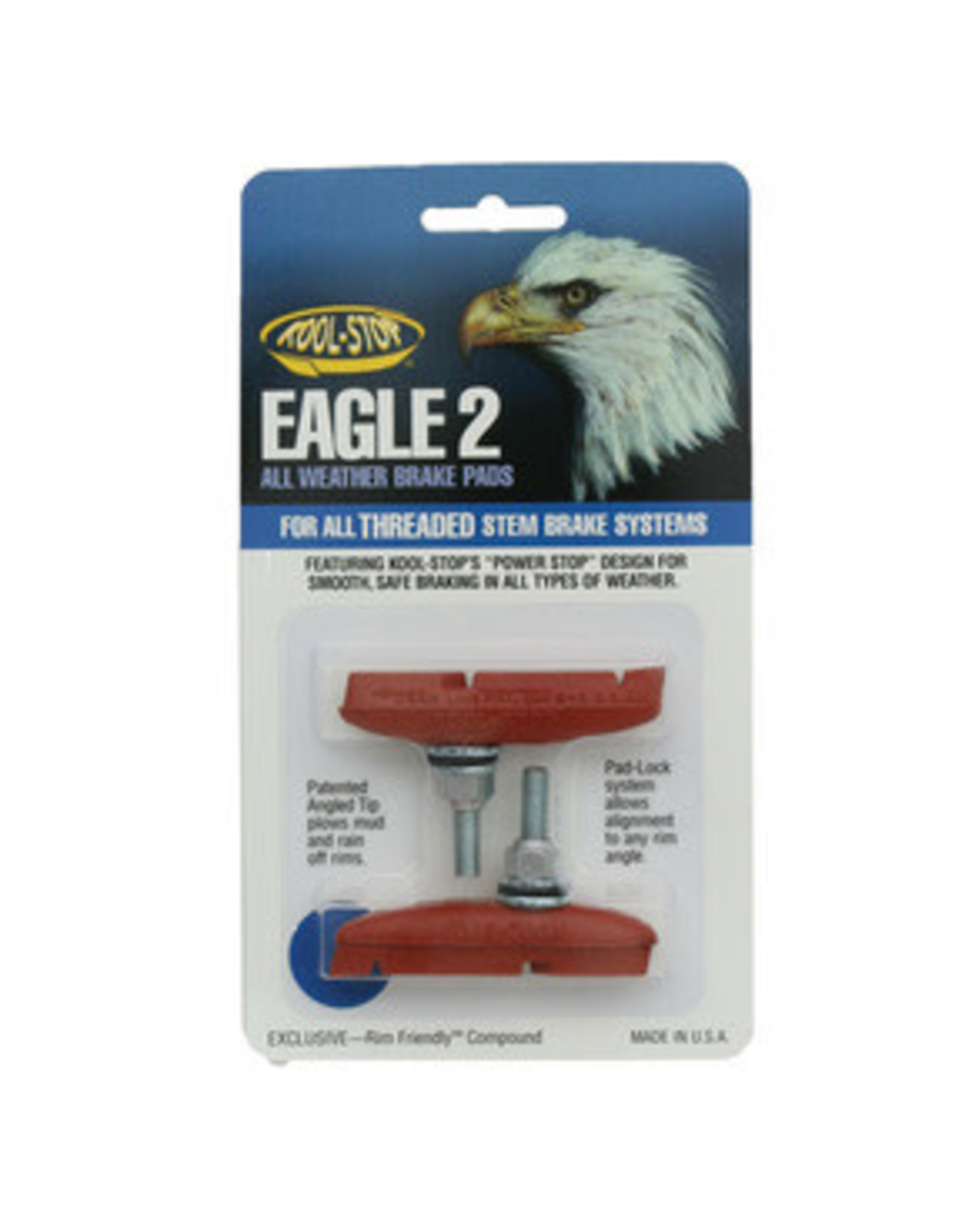 Kool Stop Brake Pads Kool Stop Eagle-Claw 2 Threaded Salmon