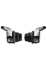 Shimano Shifters Shimano Tourney SL-RS45 Revo 3x7-Sp Left & Right Set Black/Silver