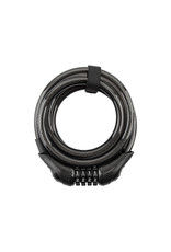 Onguard Lock OnGuard CBL 8159 Neon Combination CoilL 6' x 12 mm w/Bracket Black