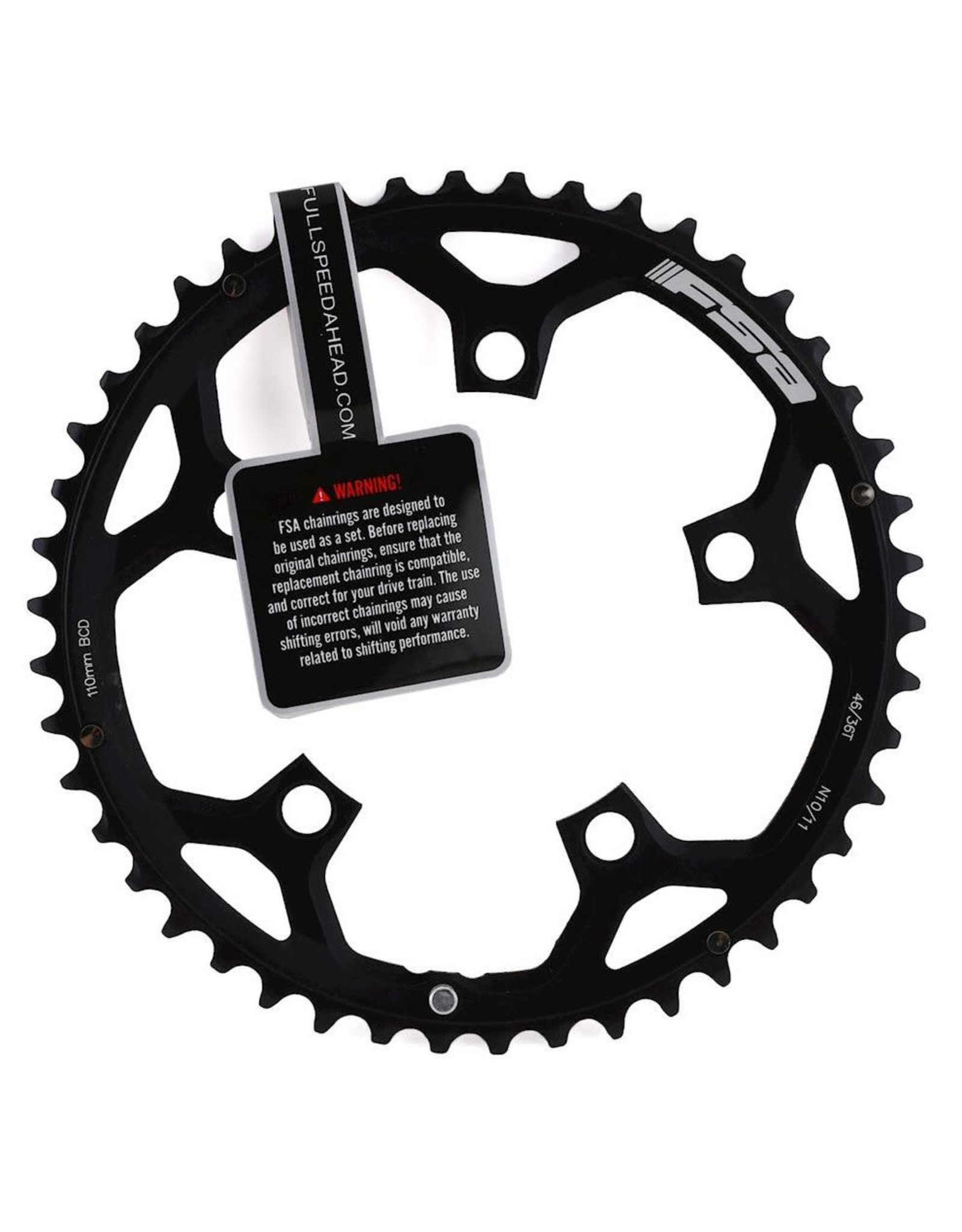 FSA - Full Speed Ahead Chainring FSA Pro Road 46T 10/11-Sp 110 mm BCD For Double Black