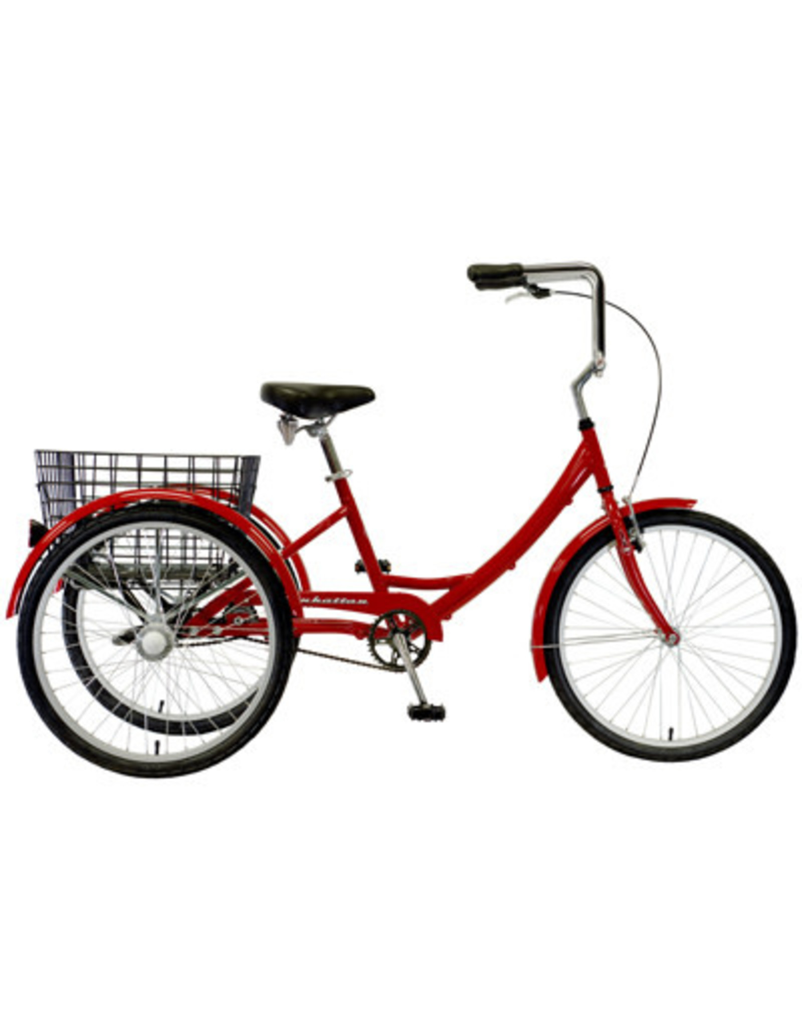 KHS Bicycles Adult Tricycle Manhattan Bicycles Alloy Single-Speed Red
