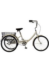 KHS Bicycles Adult Tricycle Manhattan Bicycles Alloy Single-Speed Champagne