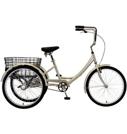 KHS Bicycles Adult Tricycle Manhattan Bicycles Alloy Single-Speed Champagne