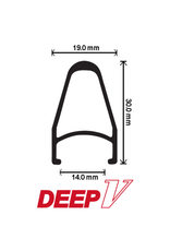 Velocity USA Rim Velocity USA Deep-V 700c 28h Black w/MSW
