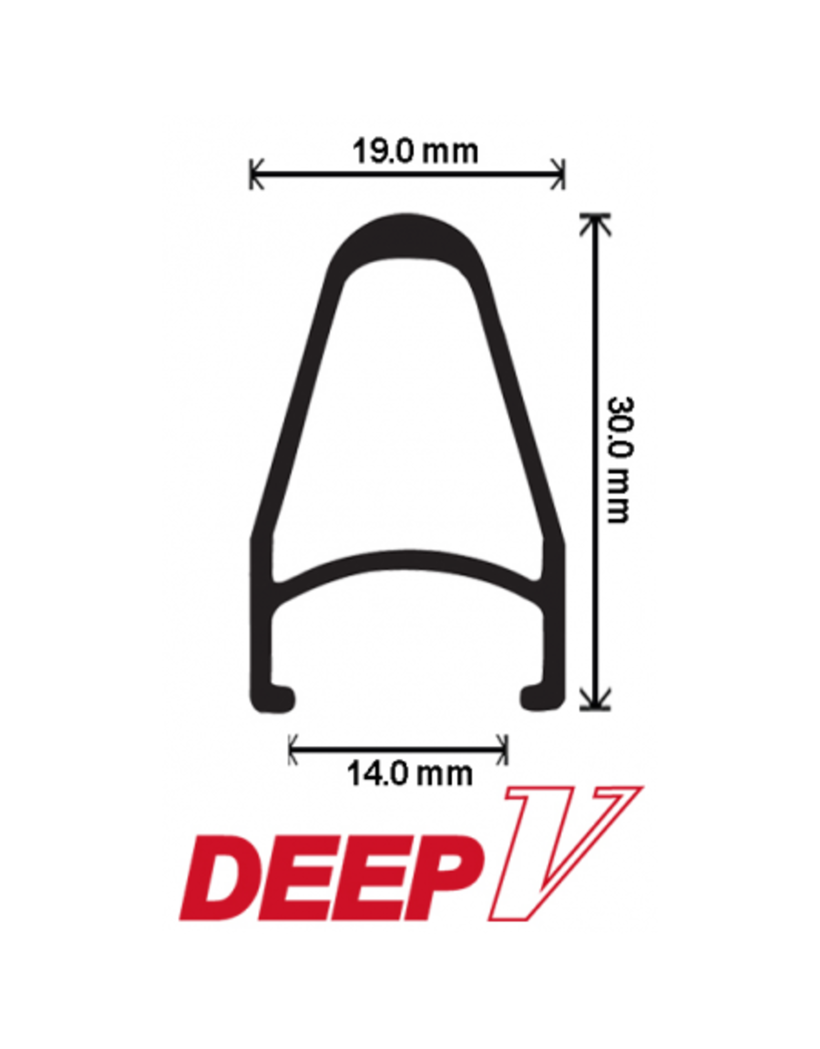 Velocity USA Rim Velocity USA Deep-V 700c 28h Black w/MSW