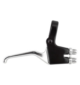 Brake Lever Dual Cable for Simultaneous Front & Rear Braking Alloy Black/ Silver