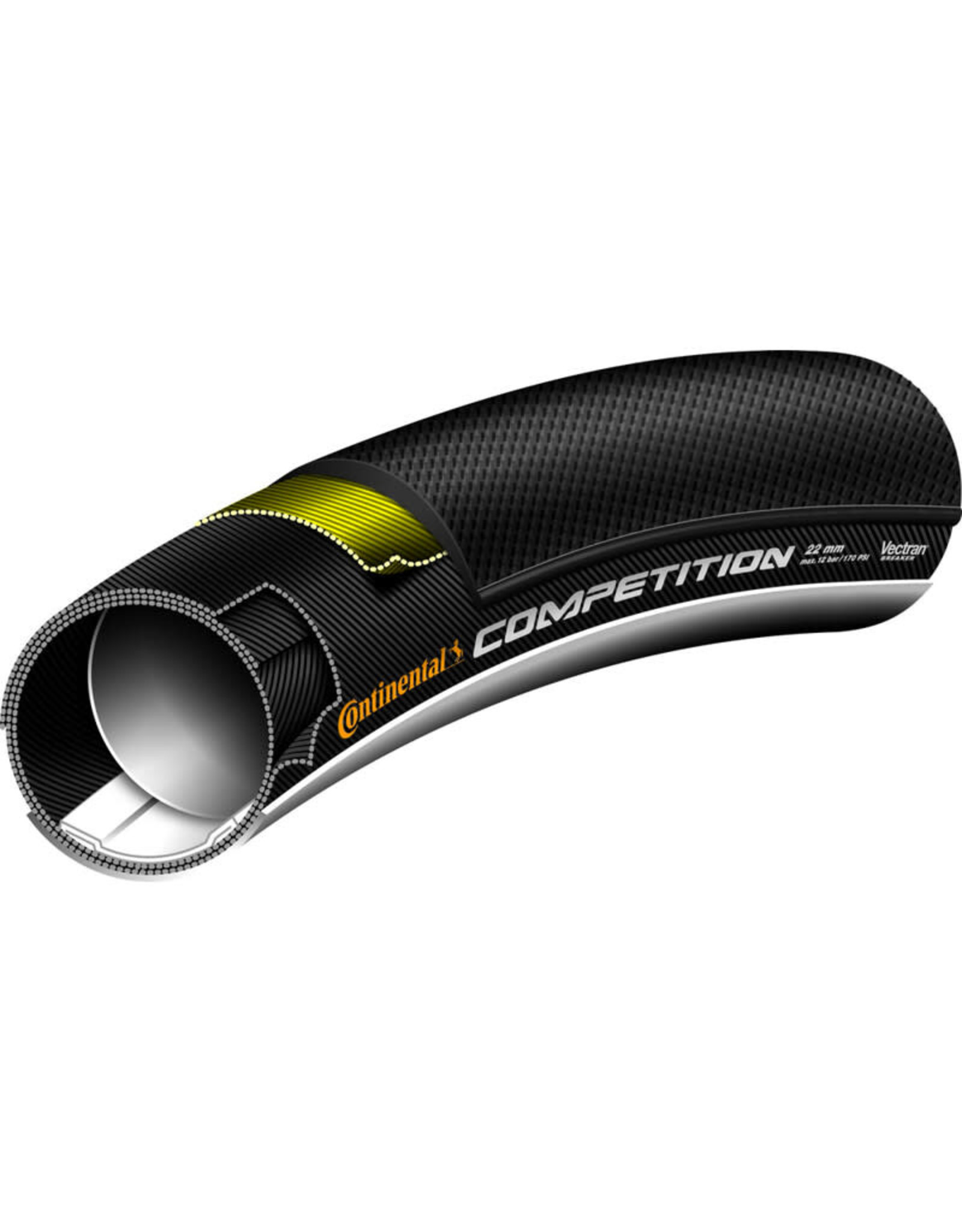 Continental Tire Continental Competition Tubular 28x22 700c Black
