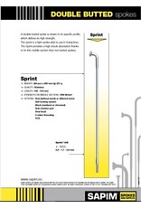 Sapim Spoke Sapim Sprint Straight-Pull 2.0/1.7/2.0 mm 298 mm Black