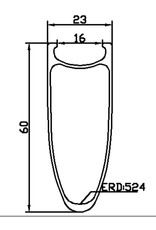 Rim 700c 60 mm Depth 20h 23 mm Outer Width Clincher Carbon