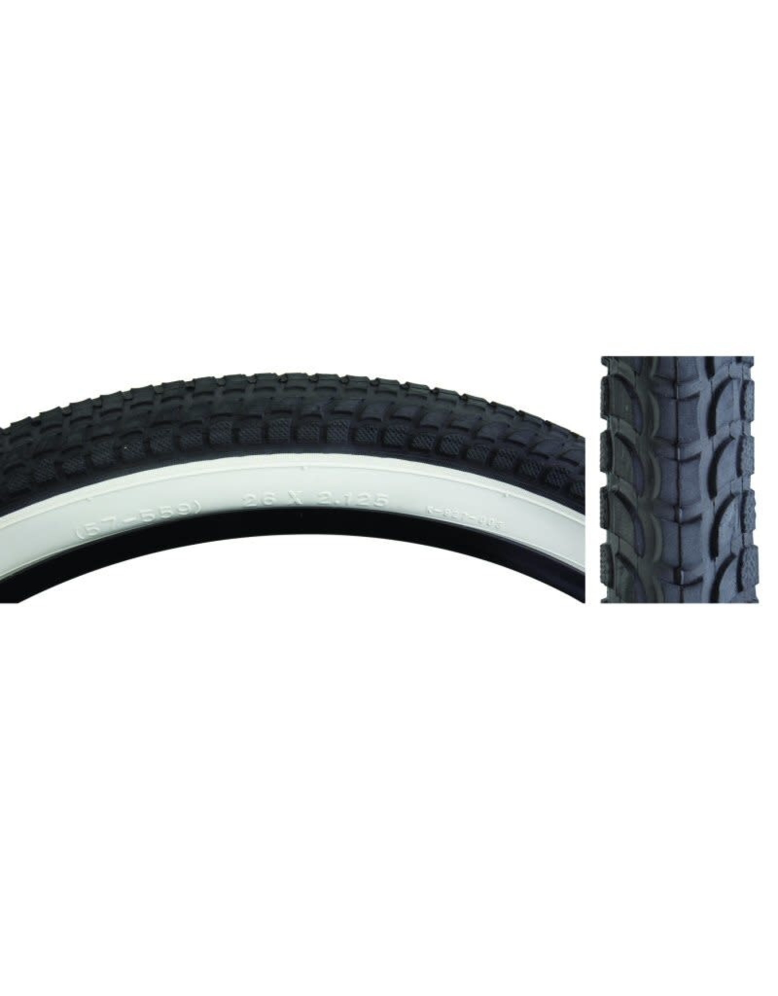 Kenda Tire Kenda Cruiser K927 26x2.125" Black w/White Sidewall & Sun Logo