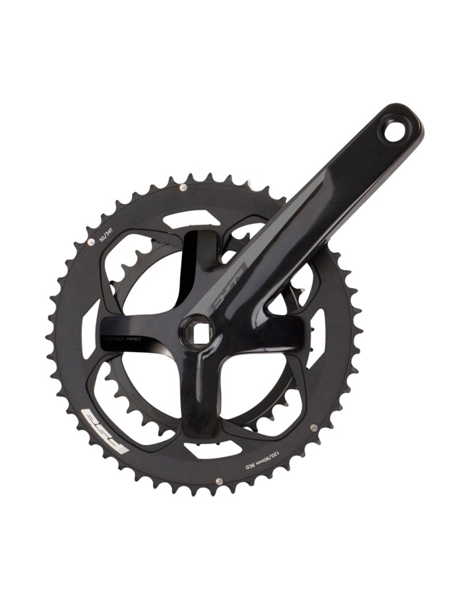 FSA - Full Speed Ahead Crankset FSA Vero Square Taper 172 mm 50/34t 10/11-Sp 120/90 mm BCD Black