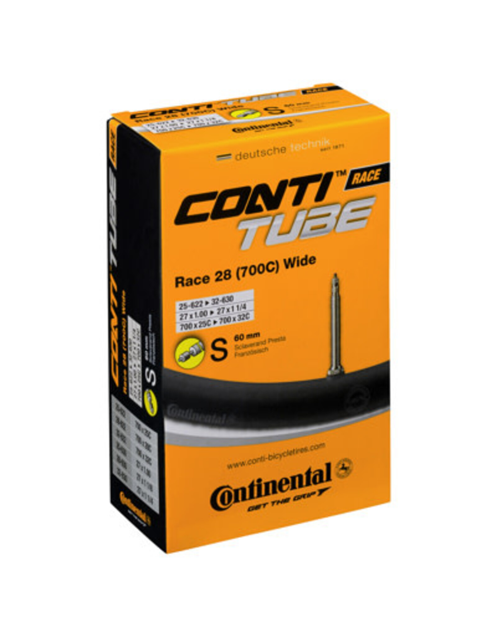 Continental Tube Continental Race 28 700x25-32c 60 mm PV 100 grams