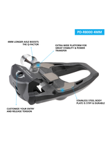 Shimano Pedals Shimnao Ultegra PD-R8000 4 mm  Longer Axle