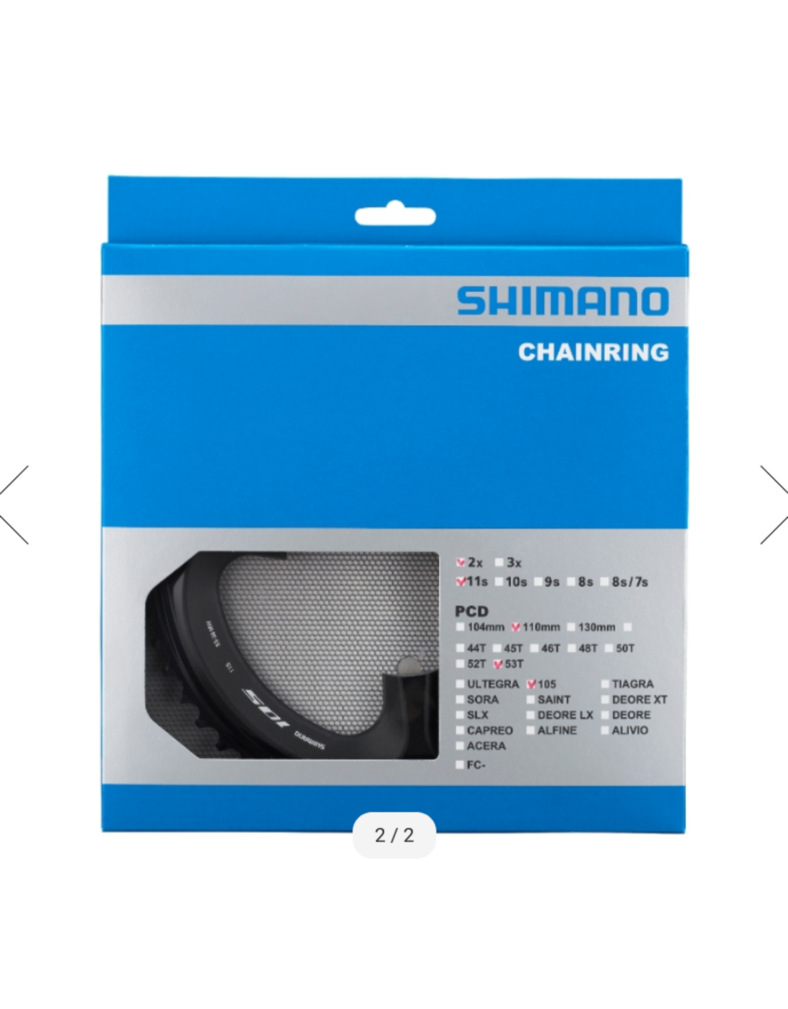 Shimano Chainring Shimano 105 FC-R7000 53T-MW Black