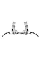 Black Ops Brake Levers Black Ops Hinged 2-Finger for Cantilever/U-brake/Sidepull Calipers Silver