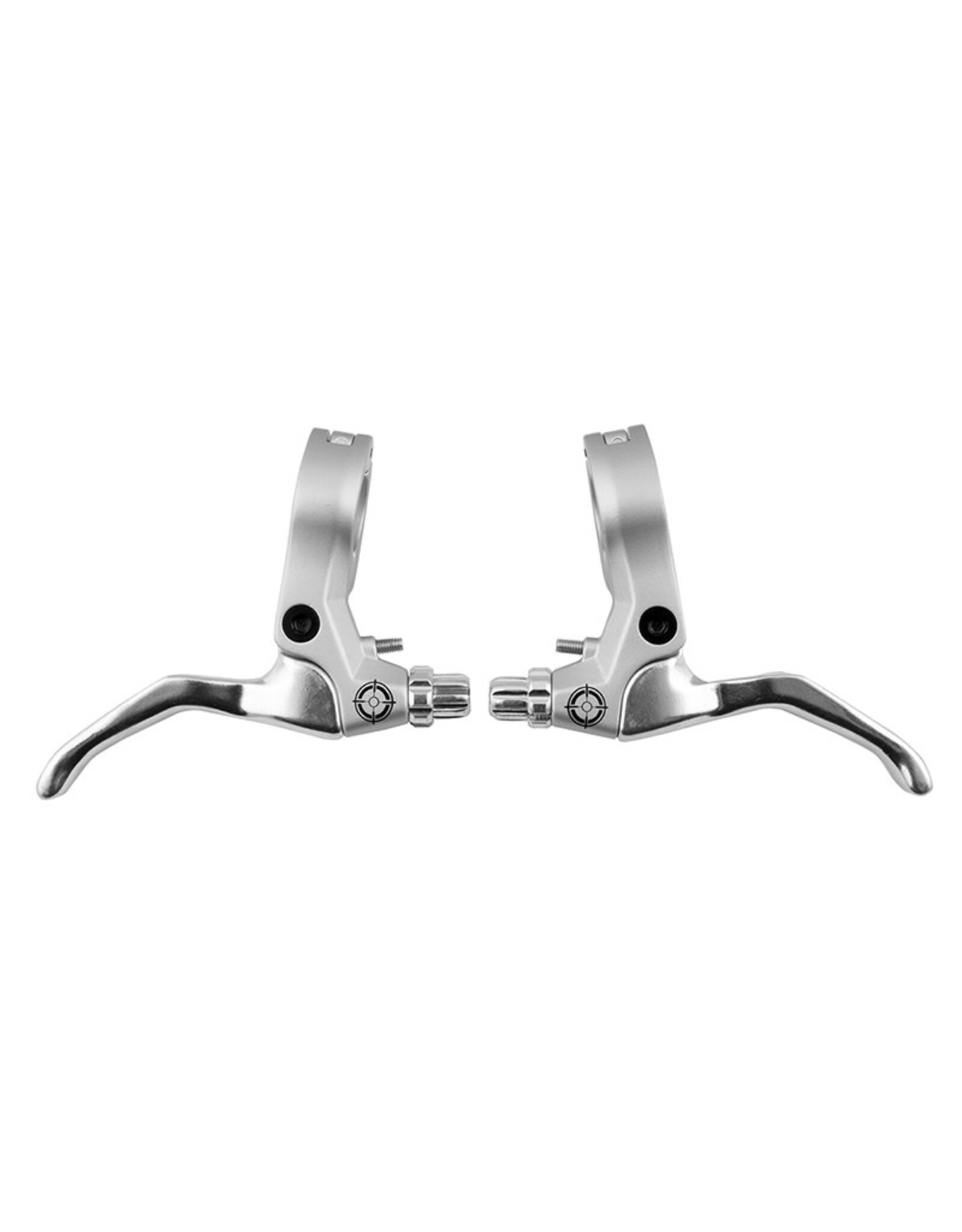 Black Ops Brake Levers Black Ops Hinged 2-Finger for Cantilever/U-brake/Sidepull Calipers Silver