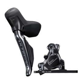 Shimano Brakeset/Shifter Shimano Ultegra ST-R8170D Di2 BR-R8170 Hydraulic DiscLeft/ Front 2-Sp Flat Mount Black