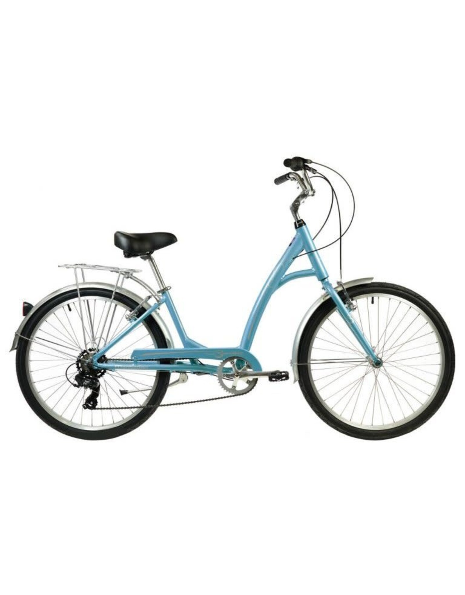 Manhattan Cruisers Bicycle 2024 Manhattan Cruisers Smoothie Deluxe Ladies Step-thru Light Blue