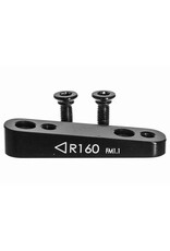 TRP Disc Brake Adapter TRP Flat Mount to Flat Mount 160 mm Rear Black