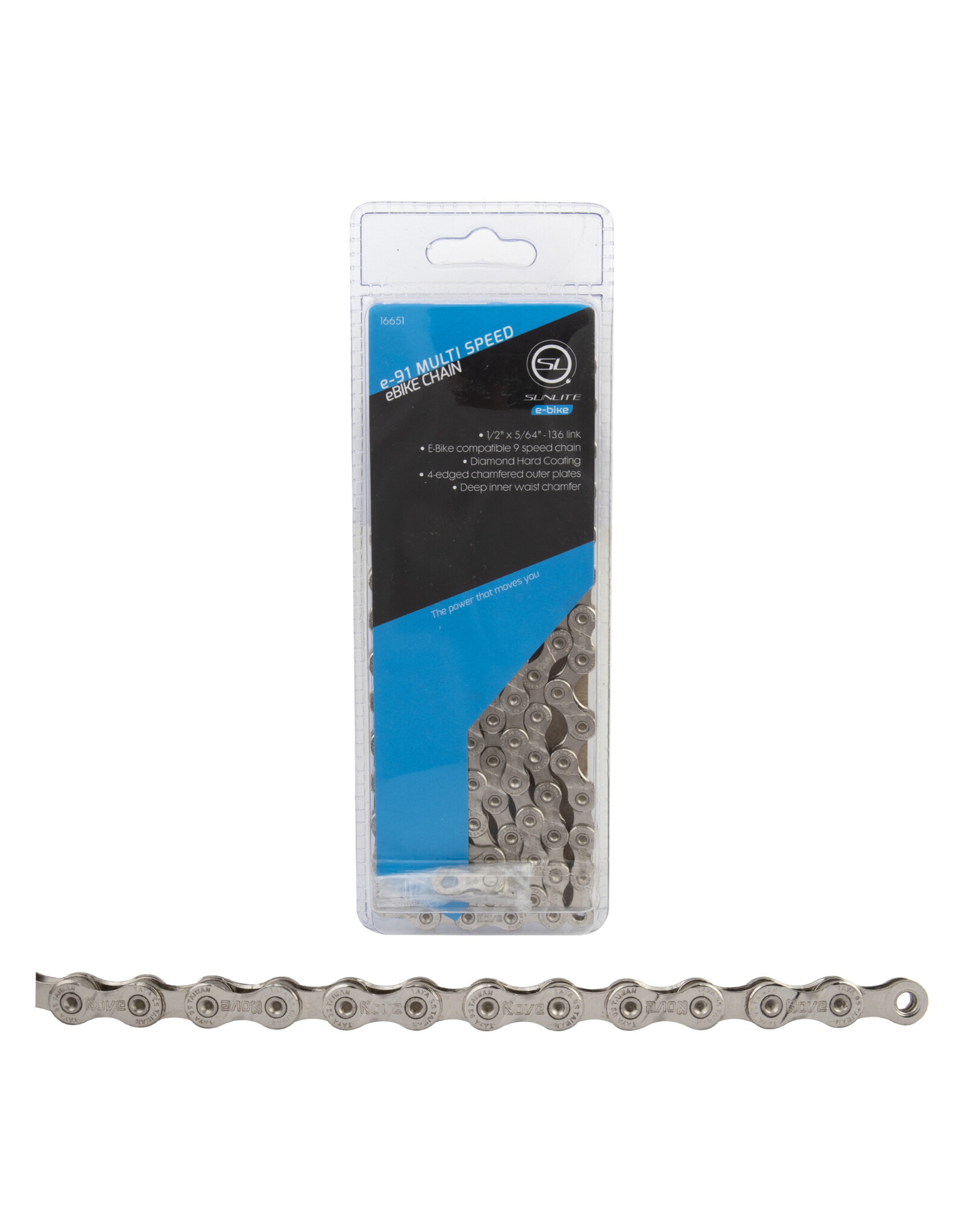 Chain Sunlite e91 9-Sp 136 Link Chrome Plated